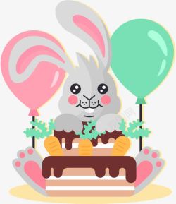生日派对帽兔子高清图片
