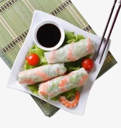 小吃饮食传统风味春卷高清图片