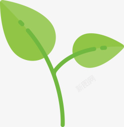 绿色植物小嫩芽春天绿色嫩芽儿矢量图高清图片
