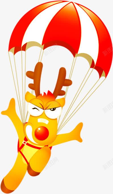 手绘红色圣诞麋鹿氢气球png免抠素材_新图网 https://ixintu.com 圣诞 气球 红色 麋鹿