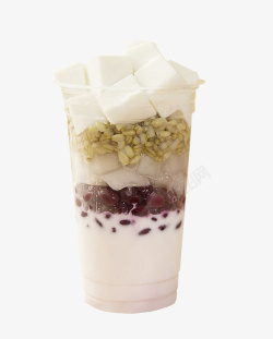绿豆产品配料丰富的烧仙草高清图片