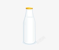 喝水用品透明玻璃牛奶瓶高清图片