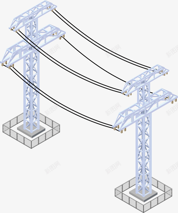屹立的电线杆矢量图ai免抠素材_新图网 https://ixintu.com 家电 必备 日常 电线 电线塔 铁制品 矢量图
