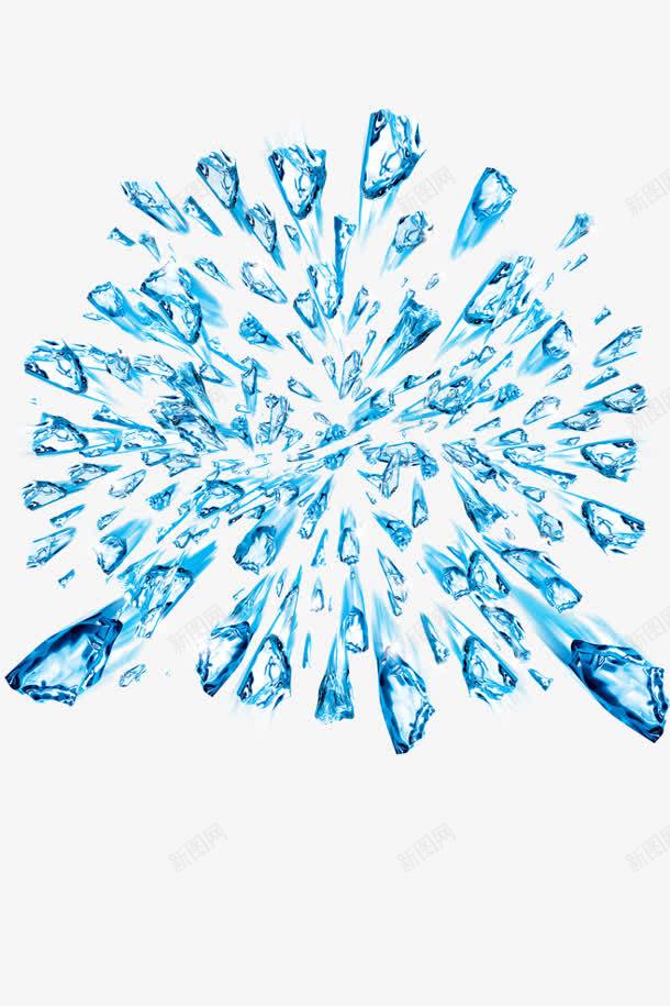 破碎的冰块蓝色png免抠素材_新图网 https://ixintu.com png素材 破碎的冰块 破碎纹理 蓝色