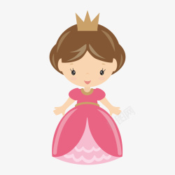 手绘小公主粉色可爱的小公主高清图片