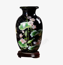 结晶釉花插花器花瓶摆件高清图片