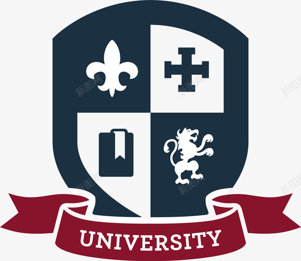欧式大学深色标签png免抠素材_新图网 https://ixintu.com 优质标签 大学 欧式 深色复古 盾牌