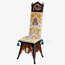 彩色民族装饰花纹椅子素材