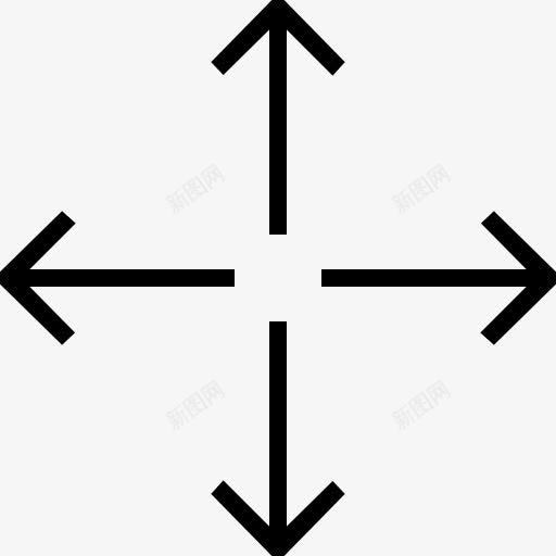 十字路口图标png_新图网 https://ixintu.com 光标定位 十字路口 多媒体选项 箭头方向