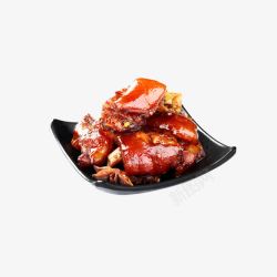 潮汕猪脚饭产品实物五香红烧猪蹄高清图片