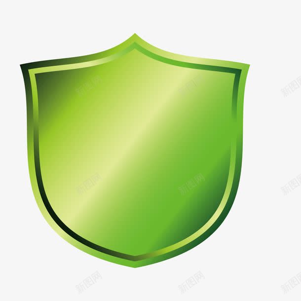 绿色商务盾牌png免抠素材_新图网 https://ixintu.com 反光 商务 安全 渐变 盾牌 绿色 防护