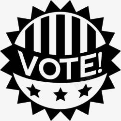 美国选举美国政治选举宣传徽章图标高清图片