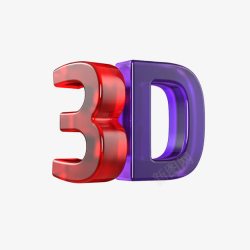 立体棱角字母D3D艺术字高清图片