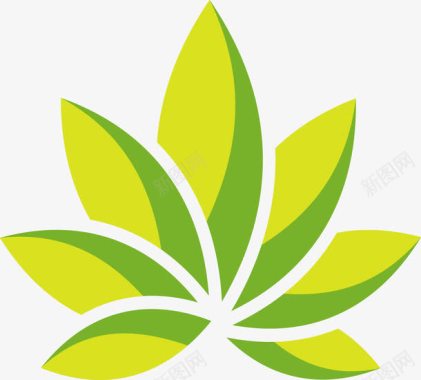 绿色树叶logo矢量图图标图标