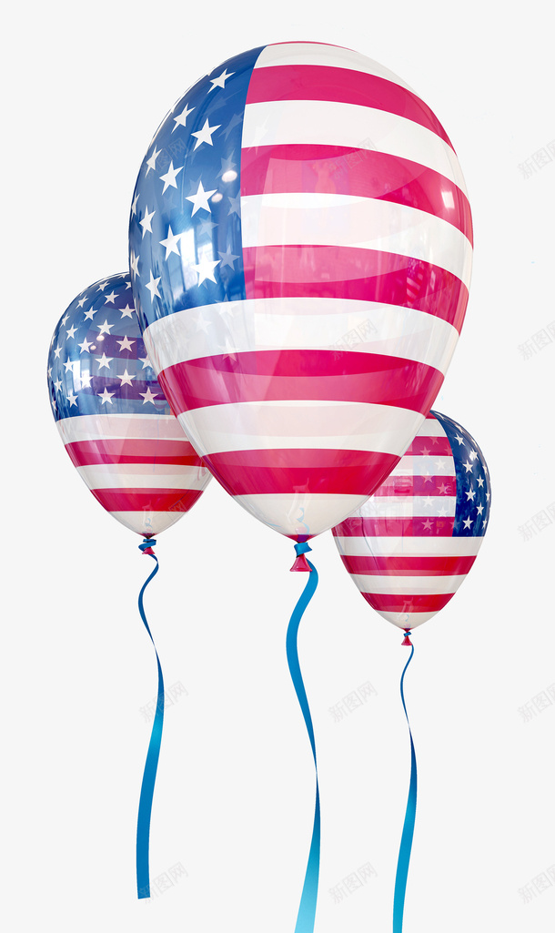 气球上的美国国旗png免抠素材_新图网 https://ixintu.com 国旗 图案 旗帜 星星 条纹 气球 红蓝白 美国 美国气球