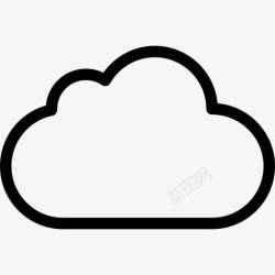 扁平云服务图标云iCloud线图标标志保存服高清图片