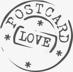 手绘邮戳LOVE邮戳图标高清图片