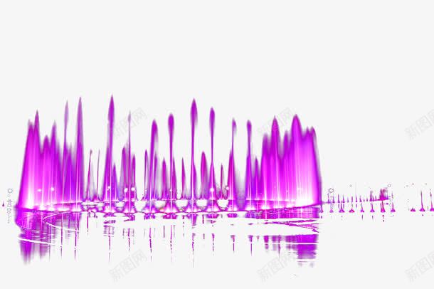彩色喷泉灯光png免抠素材_新图网 https://ixintu.com 光效 喷泉 灯光 紫色