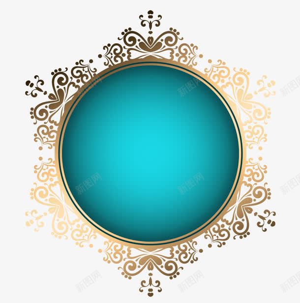 优雅装饰元素png免抠素材_新图网 https://ixintu.com 优雅 欧式 艺术 花纹 蓝宝石 装饰 设计