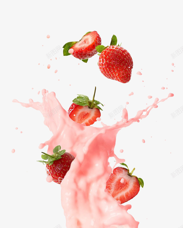 果汁png免抠素材_新图网 https://ixintu.com 喷溅 果汁 果汁特效 榨汁 水分 草莓