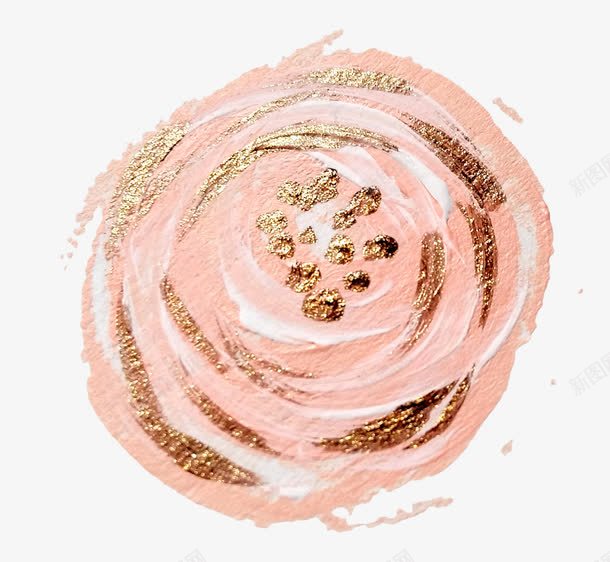 粉色花朵png免抠素材_新图网 https://ixintu.com 植物 笔触 花朵 花瓣 金箔水彩混合