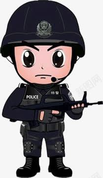 卡通人物特警png免抠素材_新图网 https://ixintu.com 卡通人物 特警 警察