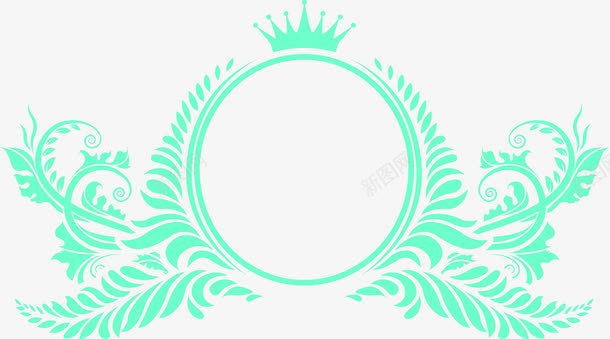 绿色皇冠婚礼logo片图标图标