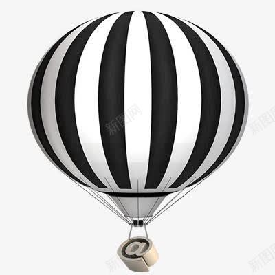 黑白条纹热气球装饰元素png免抠素材_新图网 https://ixintu.com 元素 条纹 热气球 装饰 黑白