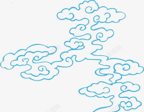 祥云图案中国风手绘祥云图标图标