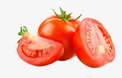 鲜红西红柿鲜红的西红柿切开的西红柿水果高清图片