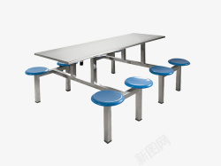 不锈钢大理石餐桌不锈钢快餐桌椅装饰高清图片