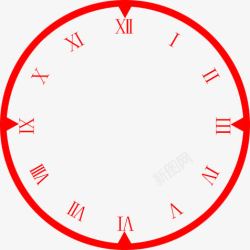 钟表图案素材红色钟表盘图案高清图片