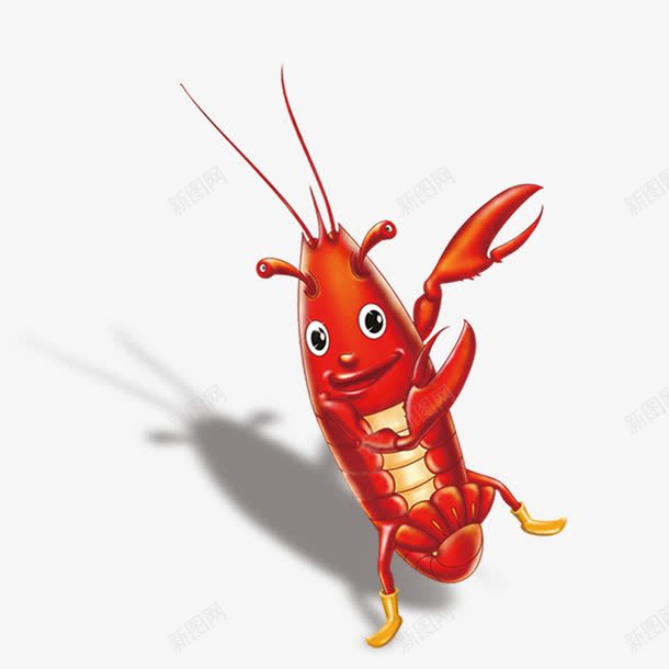 小龙虾psd免抠素材_新图网 https://ixintu.com 卡通 小龙虾 海鲜 红色 美食 装饰