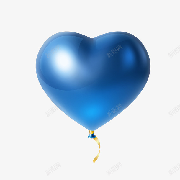 心形气球手绘创意图矢量图eps免抠素材_新图网 https://ixintu.com 免抠图PNG 创意 心形气球手绘 蓝色 矢量图