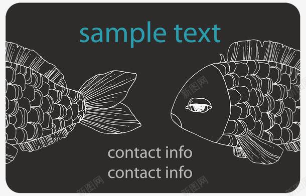 手绘鱼名片矢量图eps免抠素材_新图网 https://ixintu.com 卡片 可爱 名片 底纹 手绘 时尚 海鲜 海鲜名片 白线 简约 线条 背景 花纹 餐饮 鱼儿 鱼纹 矢量图