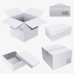 白色透明纸箱纸箱模板高清图片