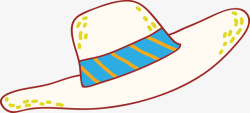 度假热气球手绘卡通浅色凉帽矢量图高清图片