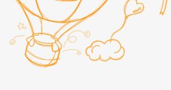 卡通手绘气球云朵图元素素材
