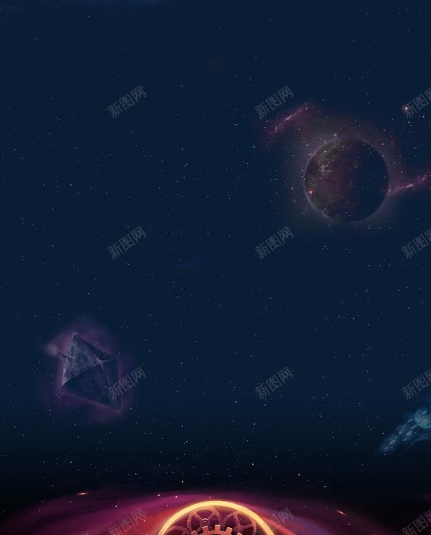 星球背景png免抠素材_新图网 https://ixintu.com 天空 星球 星空 梦幻 蓝色