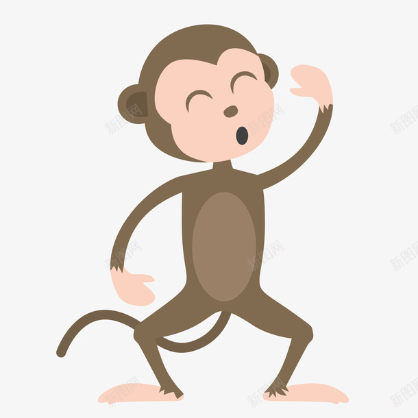 卡通可爱的小猴子矢量图ai免抠素材_新图网 https://ixintu.com 动物 动物园 卡通 可爱 小猴子 森林 水彩 矢量图