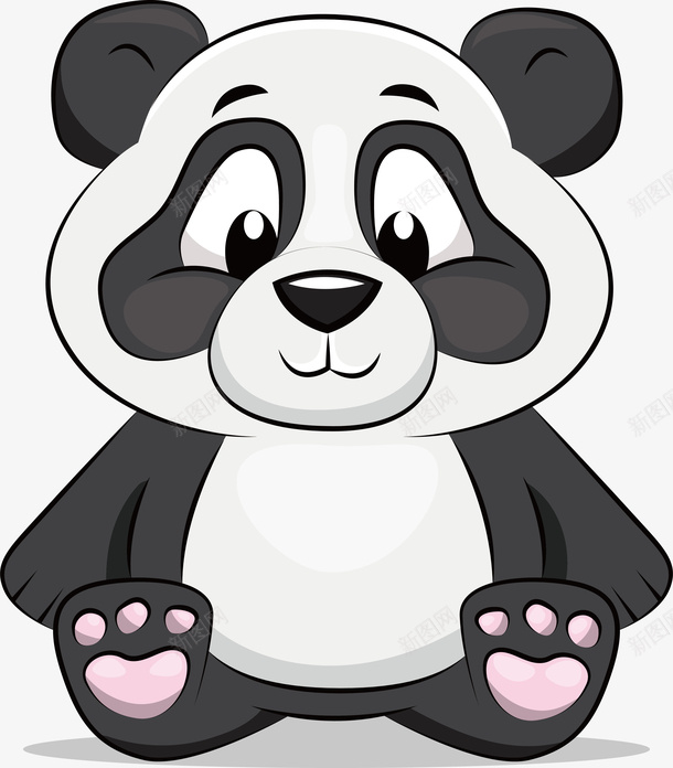 卡通可爱熊猫png免抠素材_新图网 https://ixintu.com 动物 动物图案 动物头像 动物插画 卡通动物 可爱卡通动物 小动物 熊猫PNG