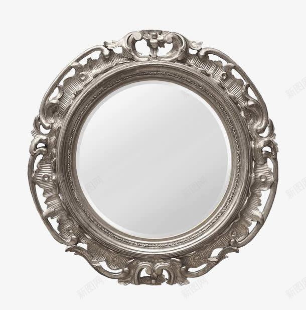 欧式银色花边镜子图png免抠素材_新图网 https://ixintu.com 古代镜子 欧式 花边 金属镜子 银色镜子 镜子