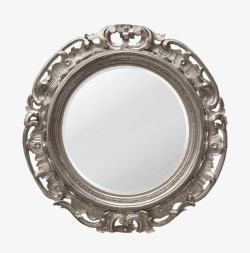 金属镜子欧式银色花边镜子图高清图片