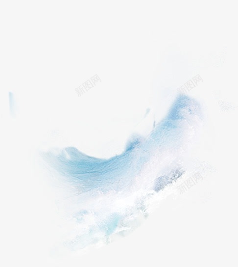 向左蓝白色汹涌海浪png免抠素材_新图网 https://ixintu.com 汹涌 海浪 白色