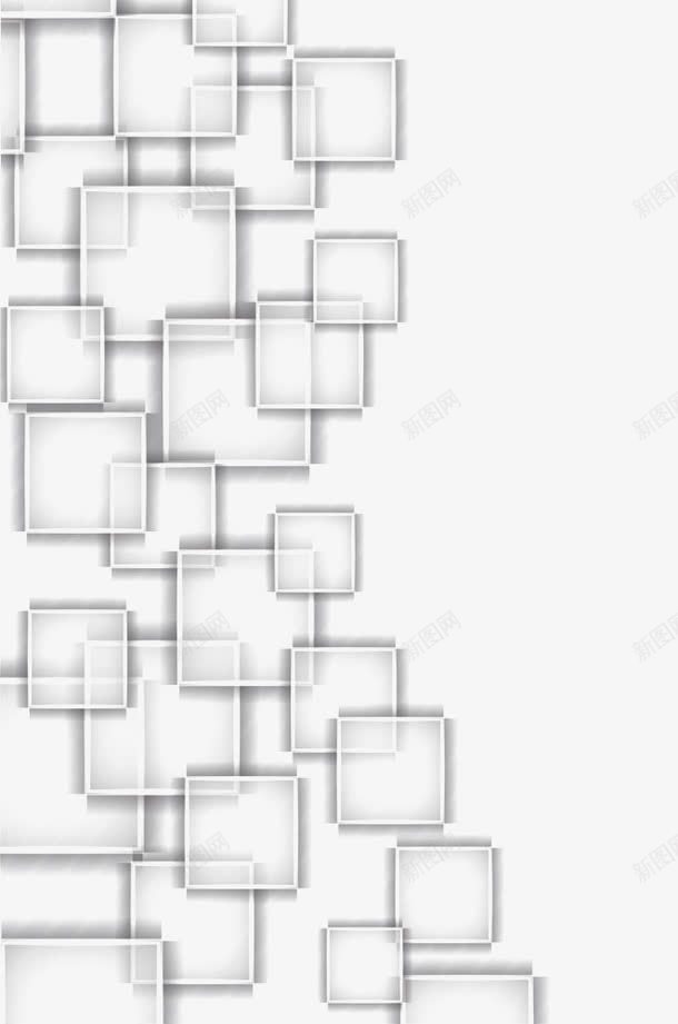 灰白色透明几何png免抠素材_新图网 https://ixintu.com 几何图形 几何图案 合集 无缝连接透明块 灰白色