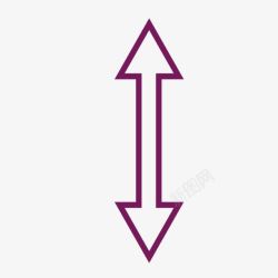 手绘鼠标矢量图手绘紫色双向箭头图标高清图片