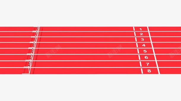 手绘红色跑道png免抠素材_新图网 https://ixintu.com 卡通手绘 地面 手绘跑道 数字 比赛专用 红色跑道 赛道 跑道 跑道线 过道