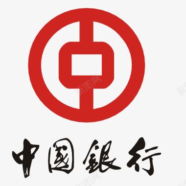 红色中国银行logo标志图标图标