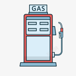 加气站蓝色方形加气站元素矢量图图标高清图片