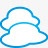 渐变云彩天气云超级单蓝图标高清图片